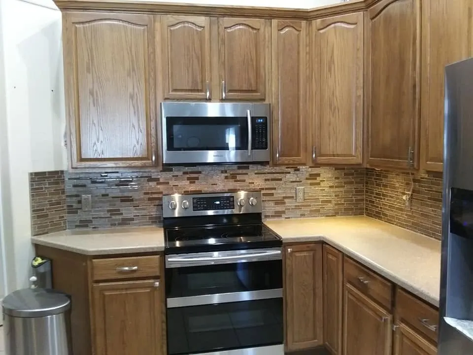 Kitchen backsplash installation